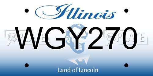 WGY270 Illinois License Plate