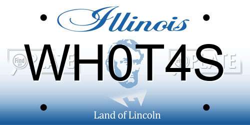 WH0T4S Illinois License Plate