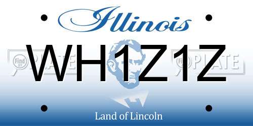 WH1Z1Z Illinois License Plate