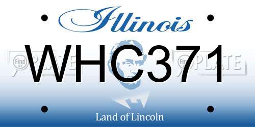 WHC371 Illinois License Plate