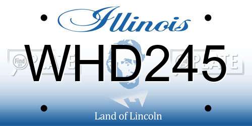 WHD245 Illinois License Plate