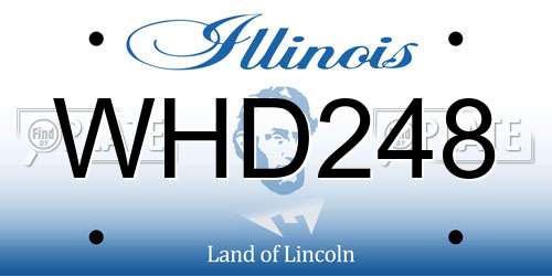 WHD248 Illinois License Plate