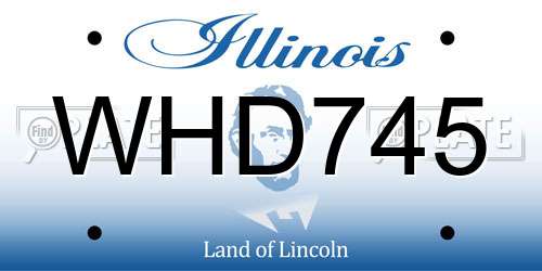 WHD745 Illinois License Plate