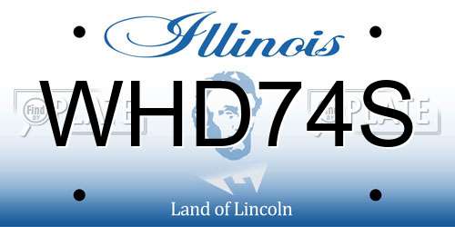 WHD74S Illinois License Plate