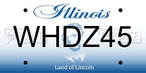 WHDZ45 Illinois License Plate