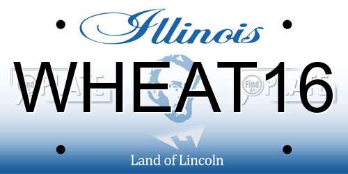 WHEAT16 Illinois License Plate