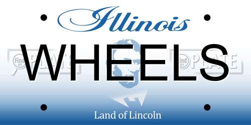 WHEELS Illinois License Plate