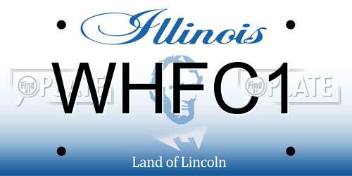 WHFC1 Illinois License Plate