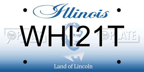 WHI21T Illinois License Plate