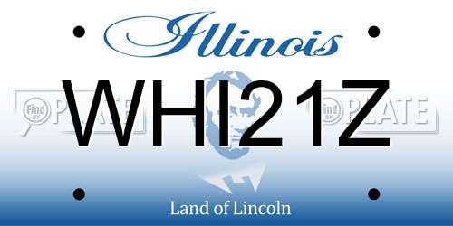 WHI21Z Illinois License Plate