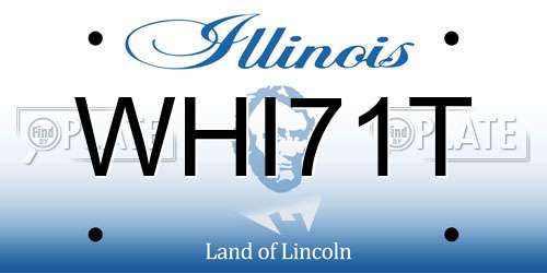 WHI71T Illinois License Plate