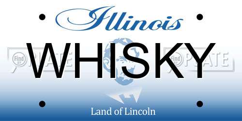 WHISKY Illinois License Plate