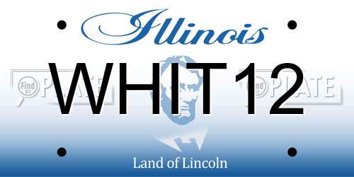 WHIT12 Illinois License Plate