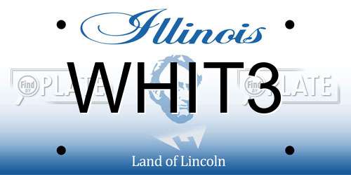 WHIT3 Illinois License Plate