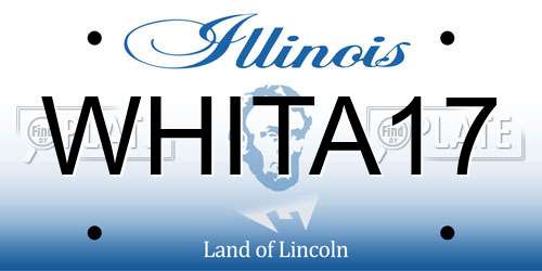 WHITA17 Illinois License Plate