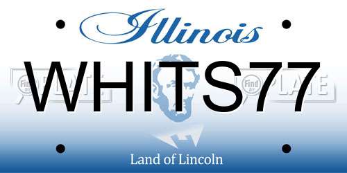 WHITS77 Illinois License Plate