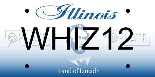 WHIZ12 Illinois License Plate