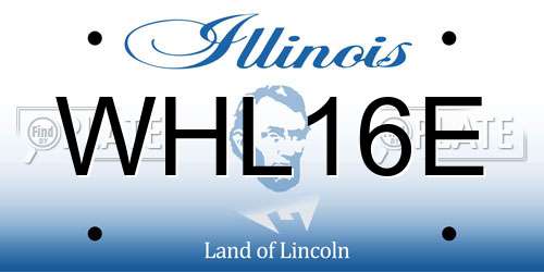 WHL16E Illinois License Plate