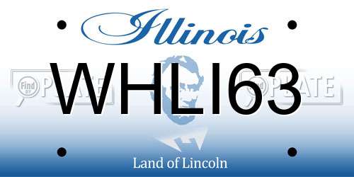 WHLI63 Illinois License Plate