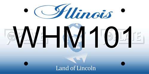 WHM101 Illinois License Plate