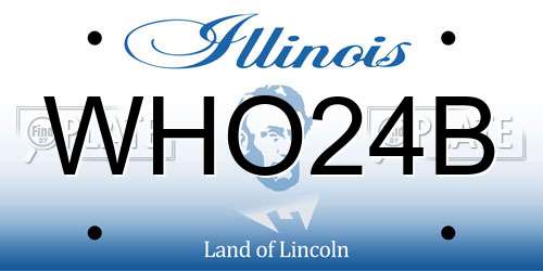 WHO24B Illinois License Plate