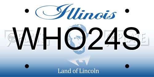WHO24S Illinois License Plate