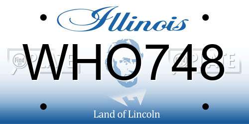 WHO748 Illinois License Plate