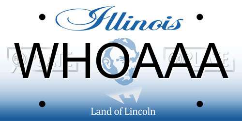 WHOAAA Illinois License Plate