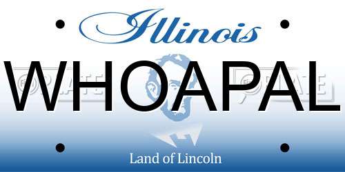 WHOAPAL Illinois License Plate