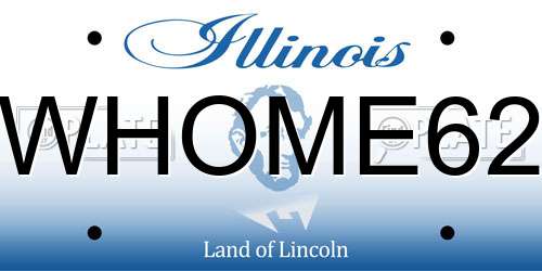 WHOME62 Illinois License Plate