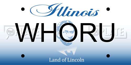WHORU Illinois License Plate
