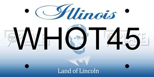WHOT45 Illinois License Plate