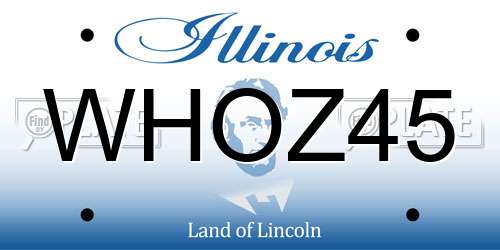 WHOZ45 Illinois License Plate