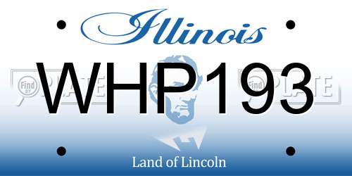 WHP193 Illinois License Plate