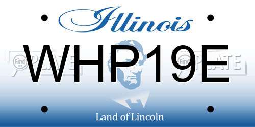 WHP19E Illinois License Plate