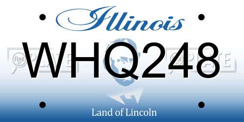 WHQ248 Illinois License Plate