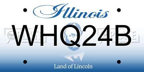 WHQ24B Illinois License Plate