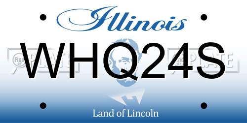 WHQ24S Illinois License Plate