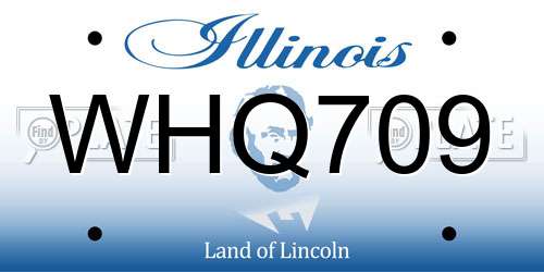 WHQ709 Illinois License Plate