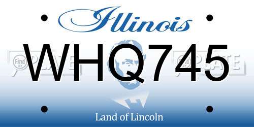 WHQ745 Illinois License Plate