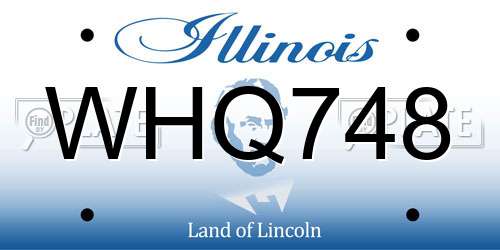 WHQ748 Illinois License Plate