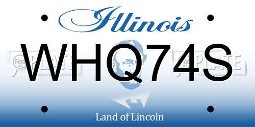 WHQ74S Illinois License Plate
