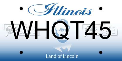 WHQT45 Illinois License Plate