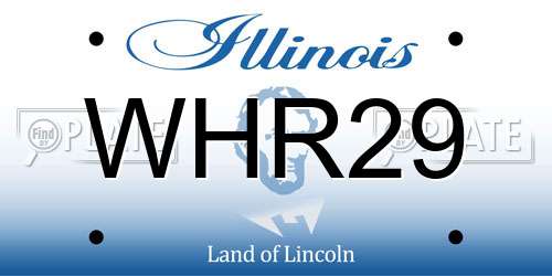 WHR29 Illinois License Plate
