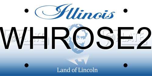 WHROSE2 Illinois License Plate