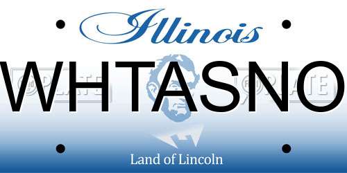 WHTASNO Illinois License Plate