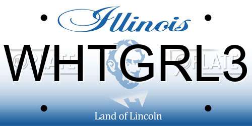 WHTGRL3 Illinois License Plate