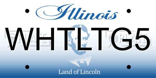 WHTLTG5 Illinois License Plate
