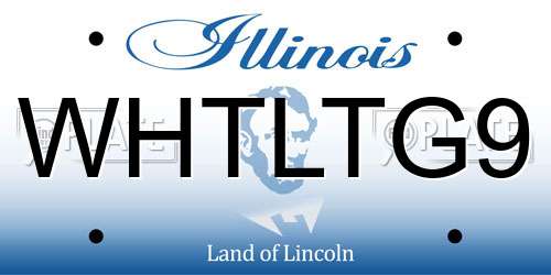 WHTLTG9 Illinois License Plate