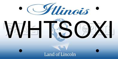 WHTSOXI Illinois License Plate
